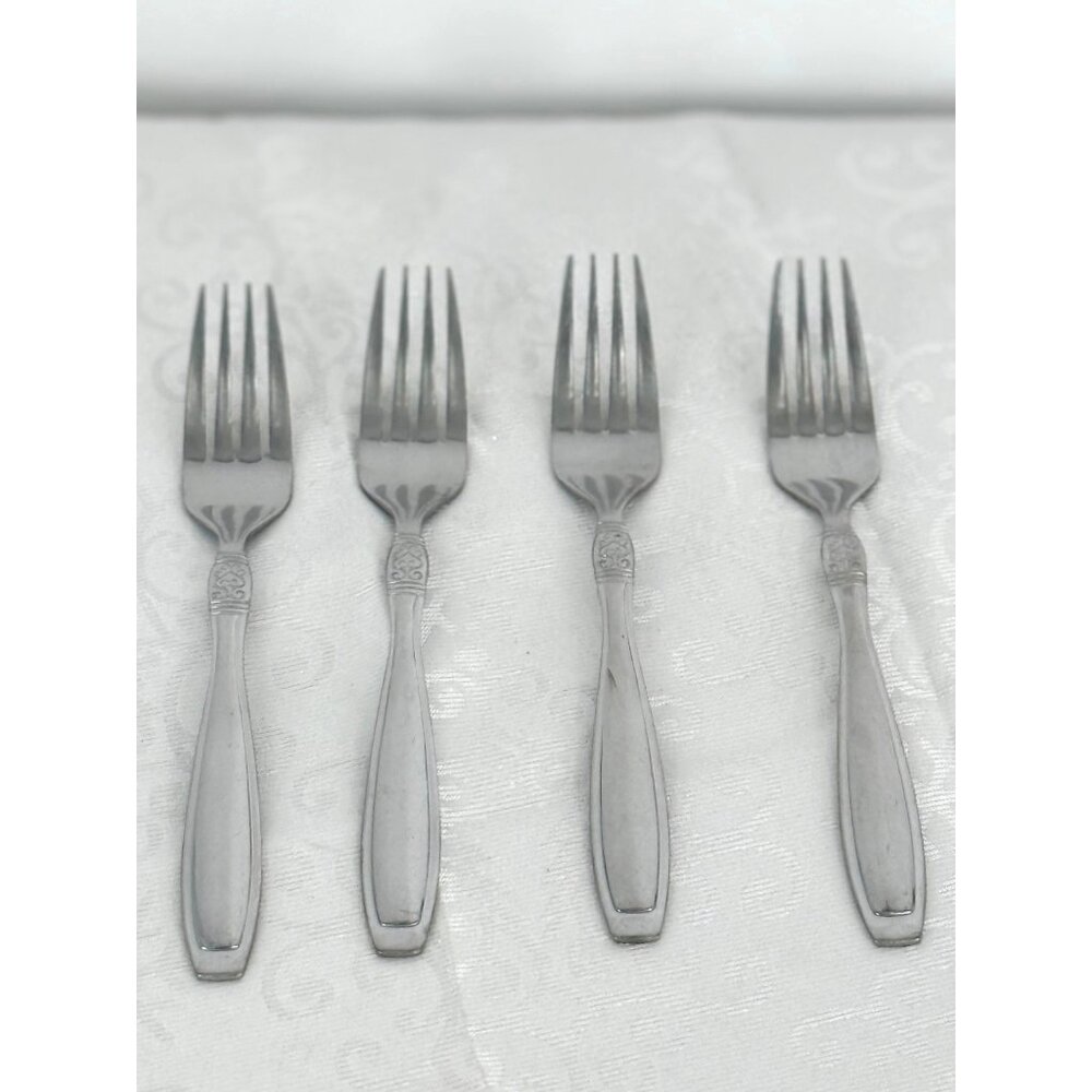 Oneida VISTA Stainless Steel Flatware‎ Salad Fork Set Of 4